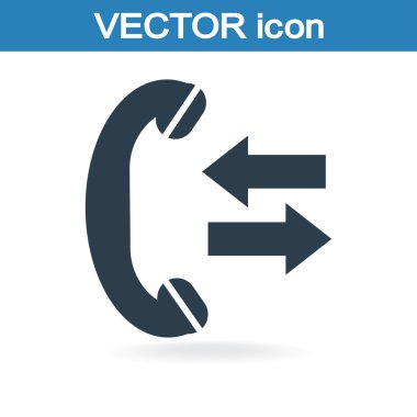 telefon, düz simgesi