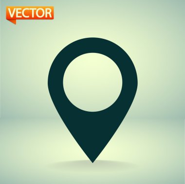 harita işaretçisi düz simgesi