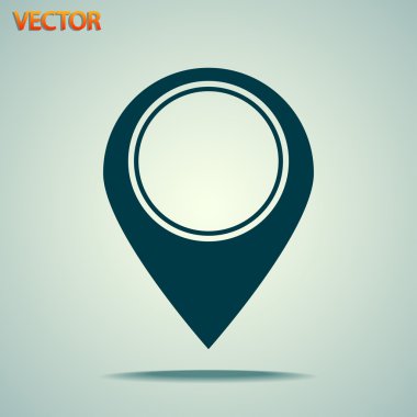 harita işaretçisi düz simgesi