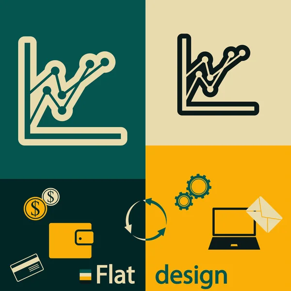 Infographie, icône graphique — Image vectorielle