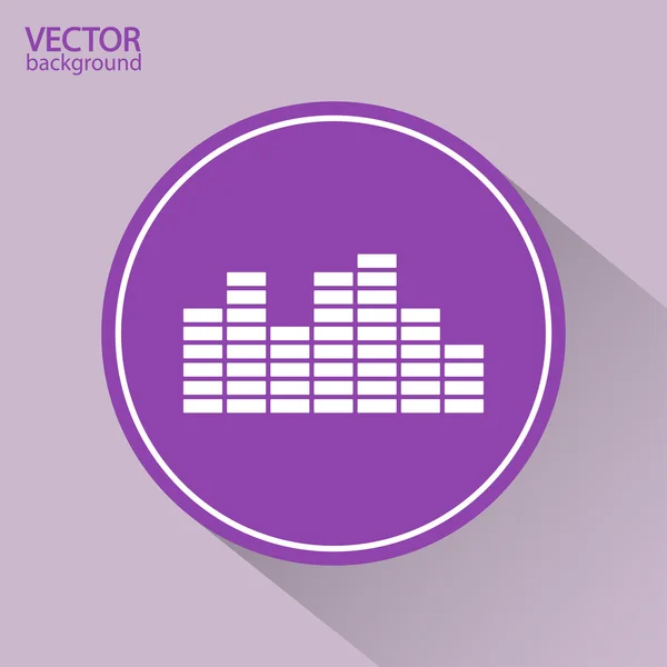 Ícone de música Soundwave — Vetor de Stock