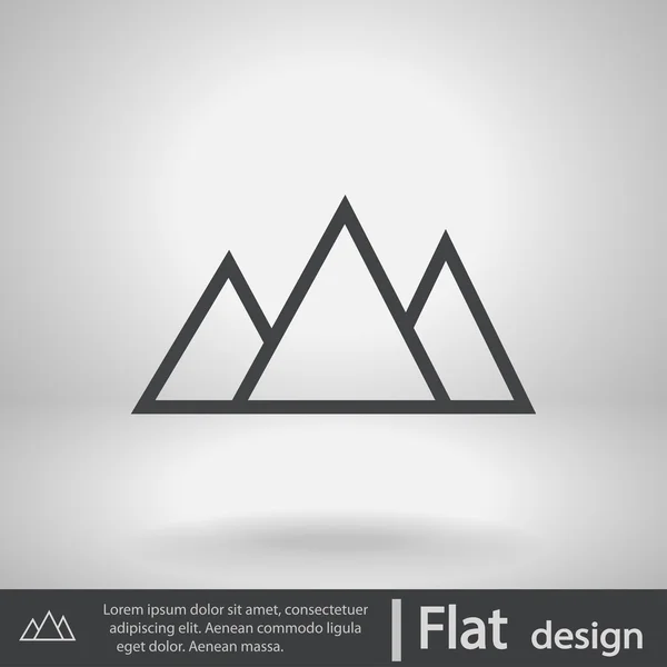 Montañas icono de diseño — Archivo Imágenes Vectoriales