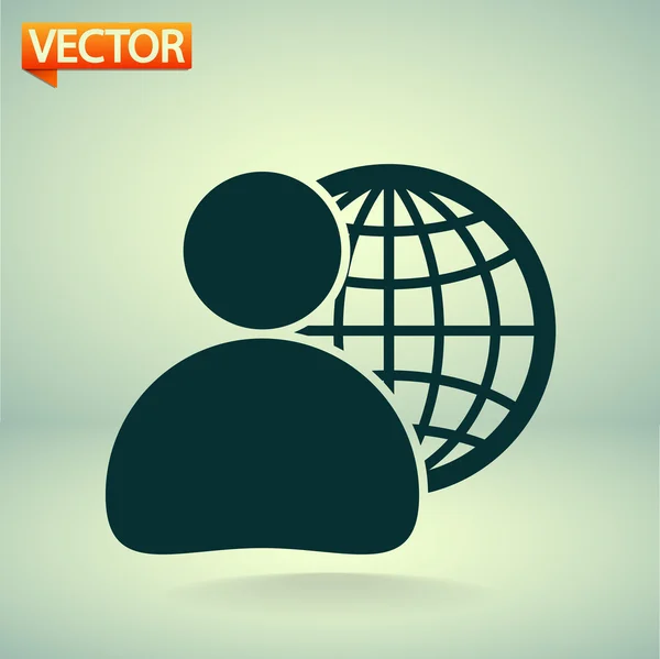 Hombre icono — Vector de stock