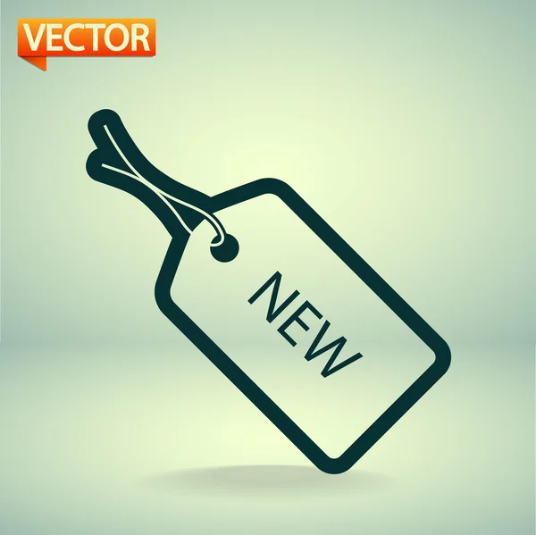 Nuevo icono de etiqueta — Vector de stock