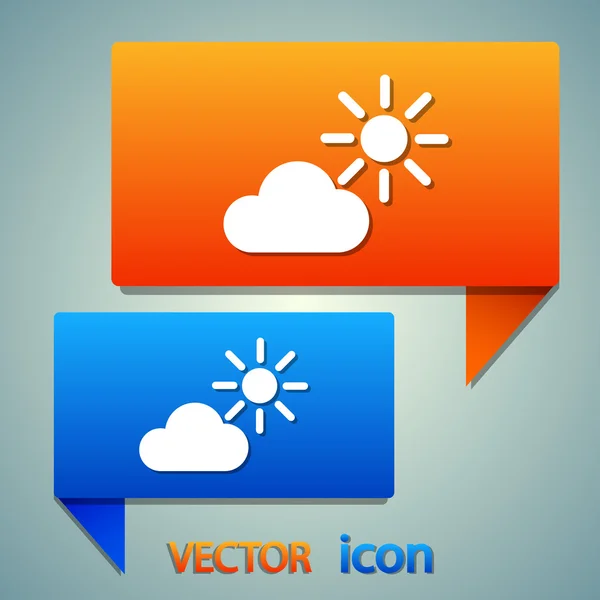 Icône Cloud Style design plat — Image vectorielle