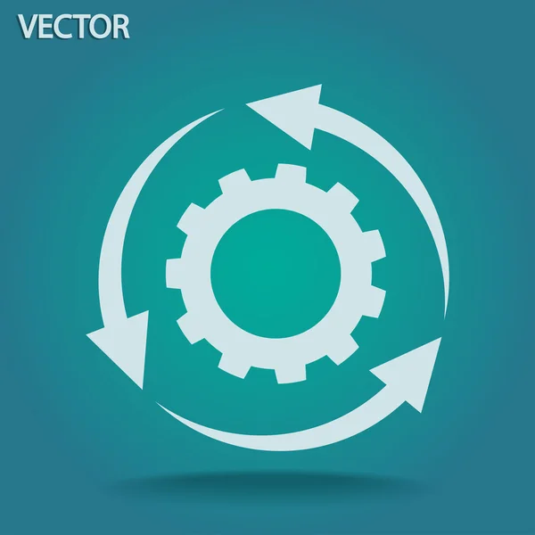 Definir parâmetros, ícone de setas circulares — Vetor de Stock