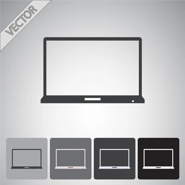 Laptopa ikona designu — Wektor stockowy