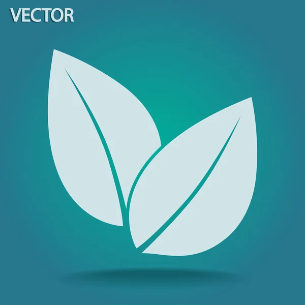 Leaf-ikonen — Stock vektor