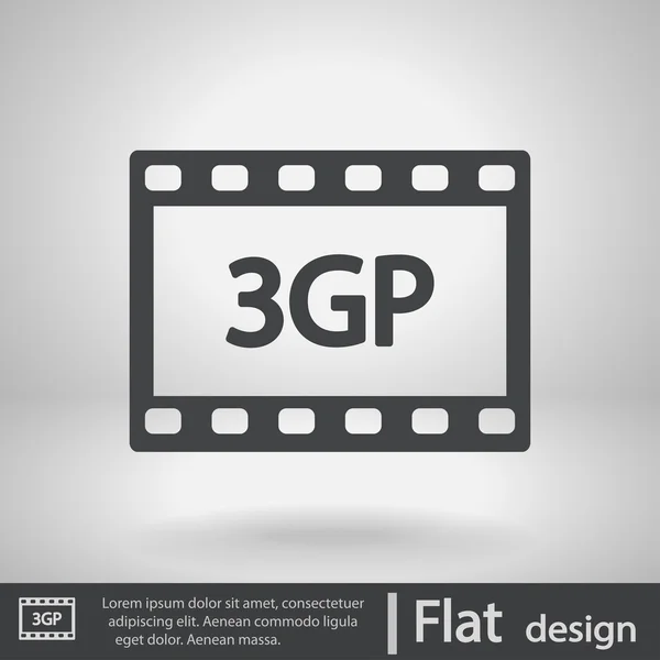 3gp video icon — Stock Vector