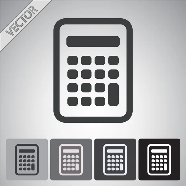 Icono de calculadora Diseño plano — Vector de stock