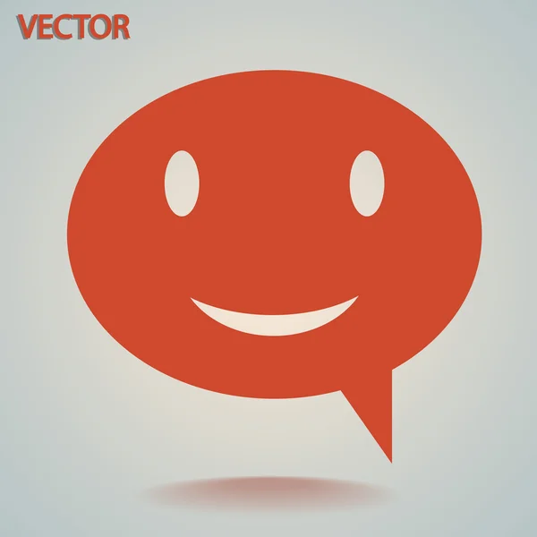 Sorriso falando ícone da bolha — Vetor de Stock