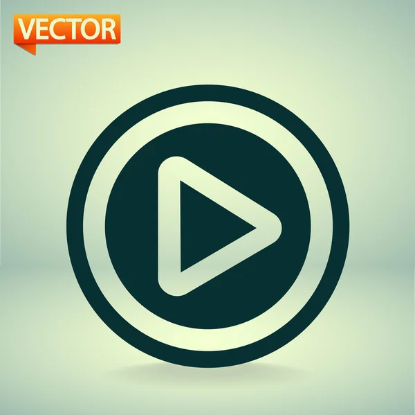 Play button web icon — Stock Vector