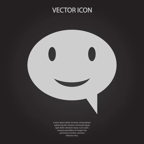 Sonrisa hablando icono de la burbuja — Vector de stock