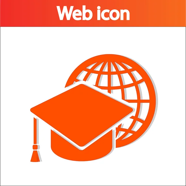 Icono de formación en Internet — Vector de stock