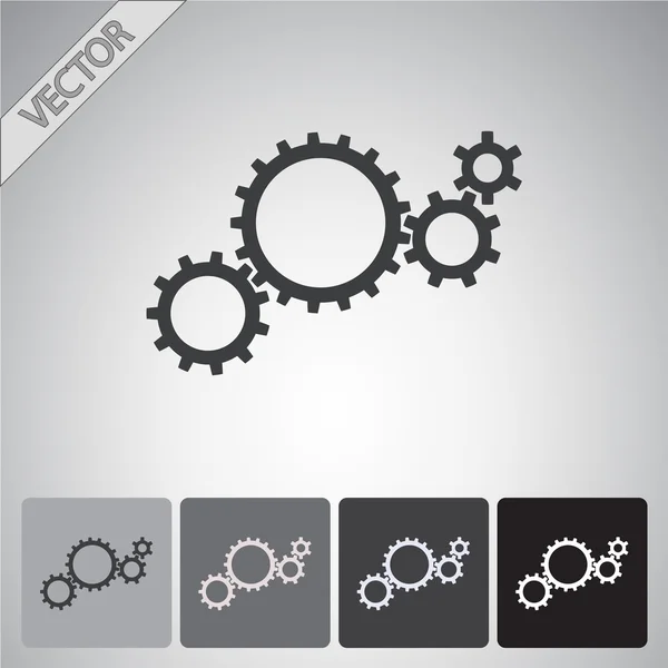 Versnellingen Ikoon — Stockvector