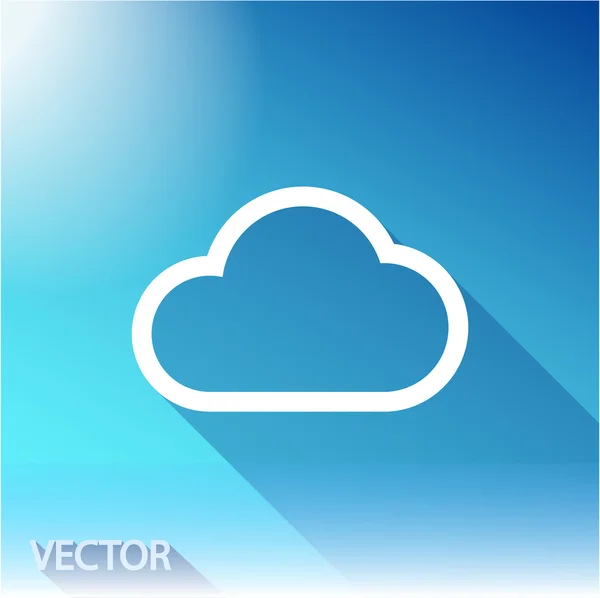 Icône Cloud Style design plat — Image vectorielle