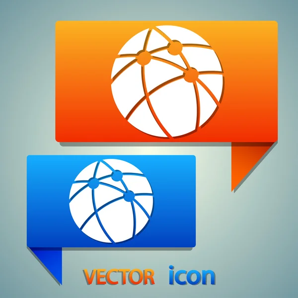 Global technology or social network icon — Stock Vector