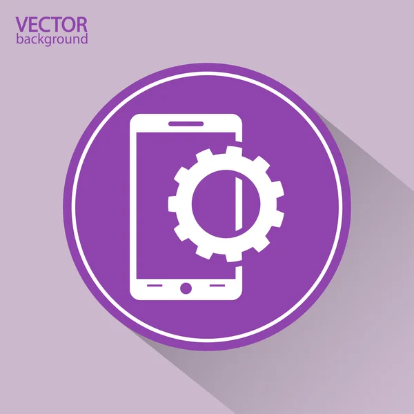 Ställa in parametrar, rörlig smartphone-ikonen — Stock vektor
