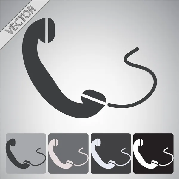 Telefoon, platte pictogram — Stockvector