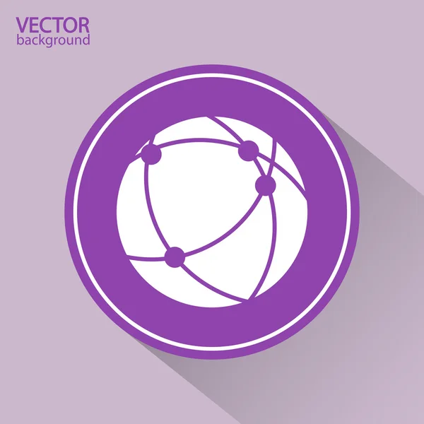 Global technology or social network icon — Stock Vector