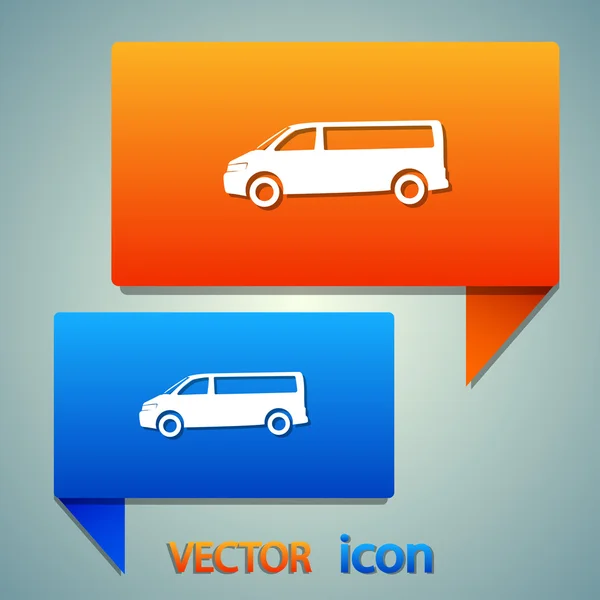 Camión icono plano — Vector de stock