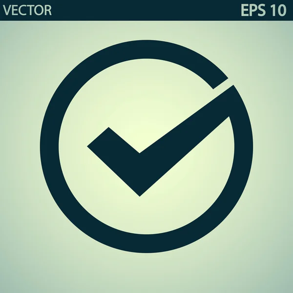 Tick icon, ilustrație vectorială — Vector de stoc