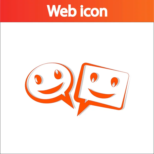 Sonrisa hablando icono de la burbuja — Vector de stock