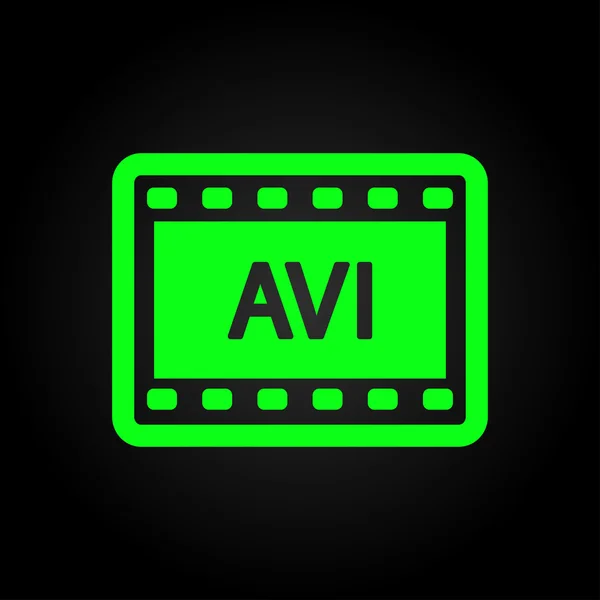AVI videóinak ikon — Stock Vector