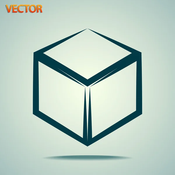 Ícone de design de logotipo cubo 3d — Vetor de Stock