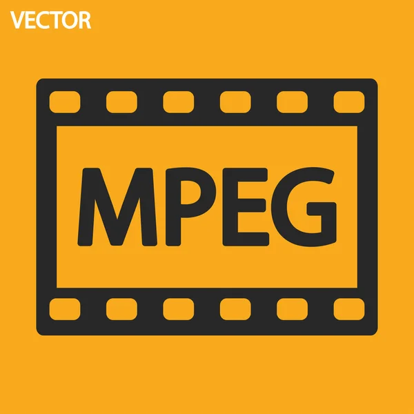 Ícone de vídeo MPEG — Vetor de Stock