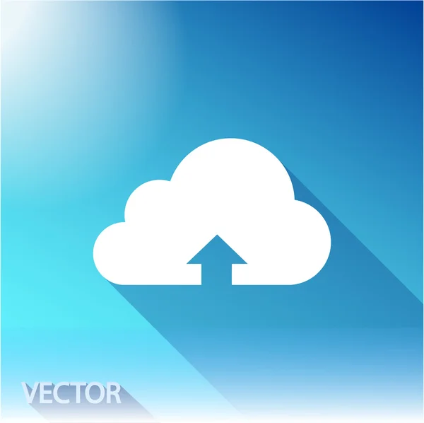 Uploadpictogram in wolk — Stockvector