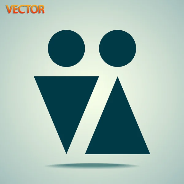 Ikona mužského a ženského znaku — Stockový vektor