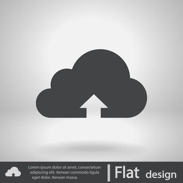 Nube subir icono — Vector de stock