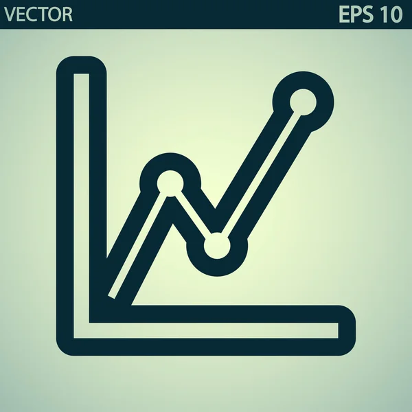 Icona del grafico — Vettoriale Stock