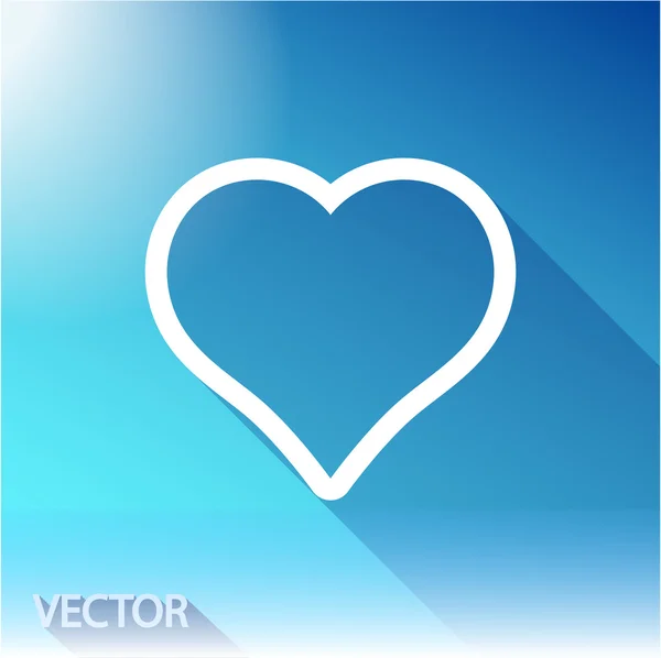 Heart Icon flat design — Stock Vector