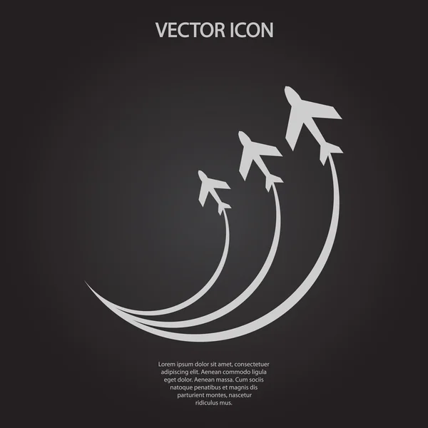 Icono del avión — Vector de stock