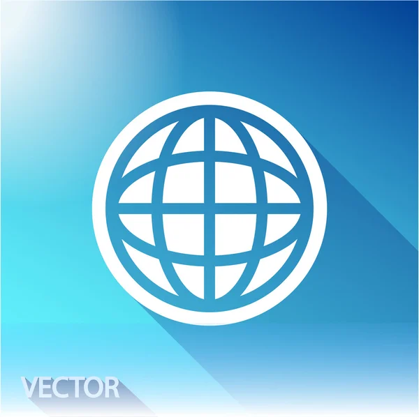 Icono del globo. Estilo de diseño plano — Vector de stock