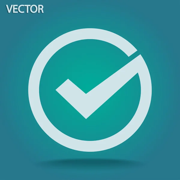 Tick icon, vector illustration — Stock Vector