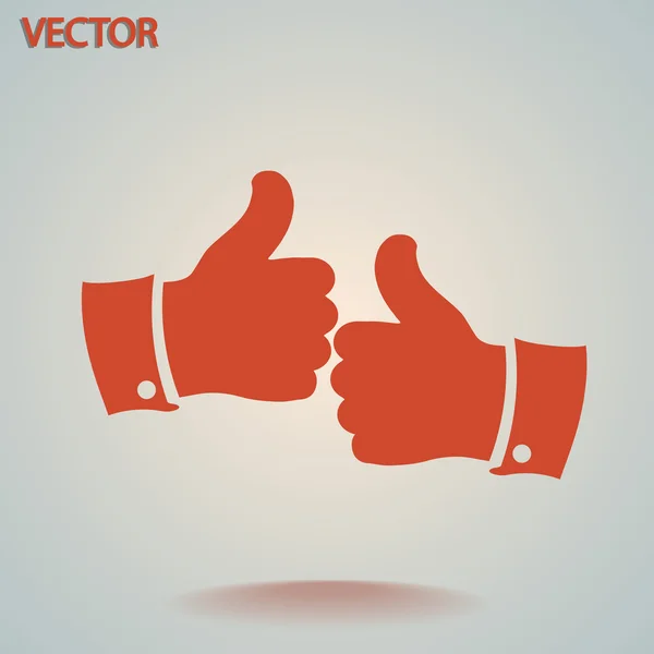 Hüvelykujj fel ikon — Stock Vector