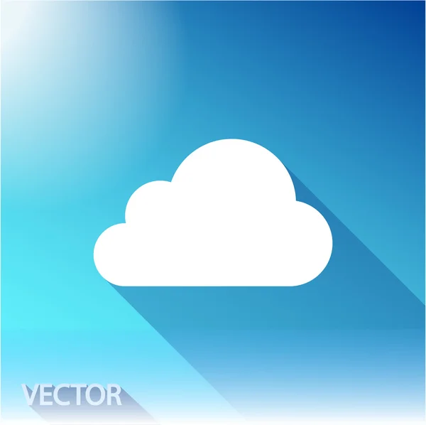 Icône Cloud Style design plat — Image vectorielle