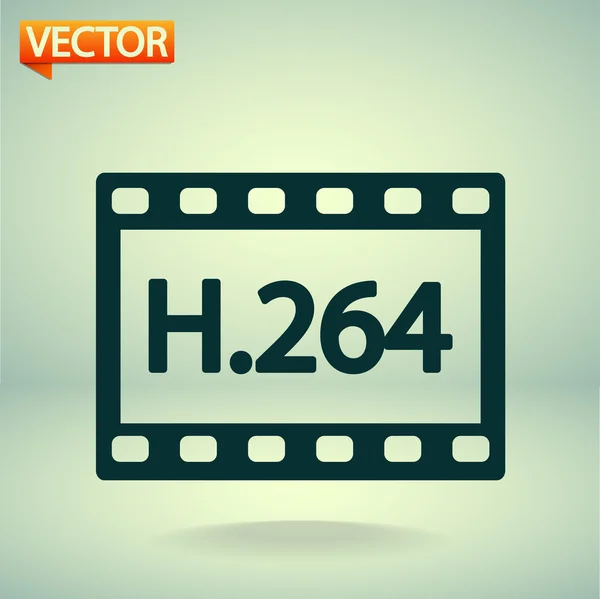 Icona video H.264 — Vettoriale Stock