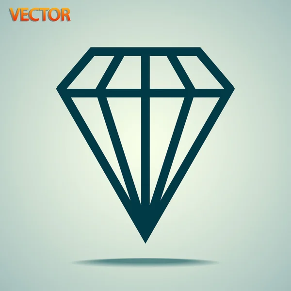 Icono de diamante — Archivo Imágenes Vectoriales