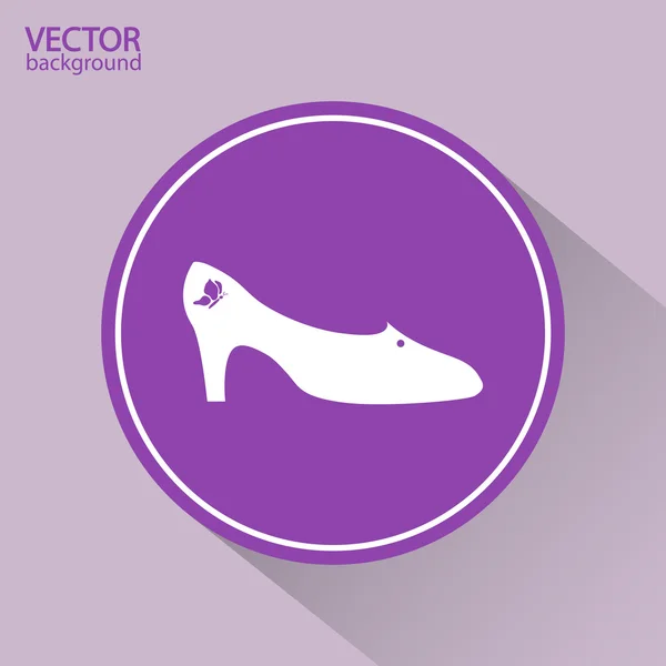 Kvinnors skor ikonen — Stock vektor