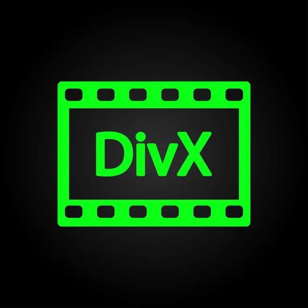 Ícone de vídeo DivX — Vetor de Stock