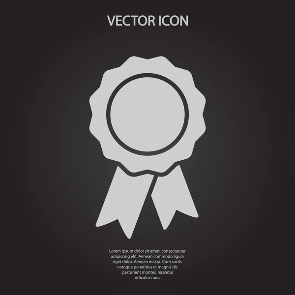 Badge met linten pictogram — Stockvector