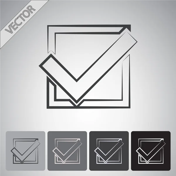 Confirm icon — Stock Vector