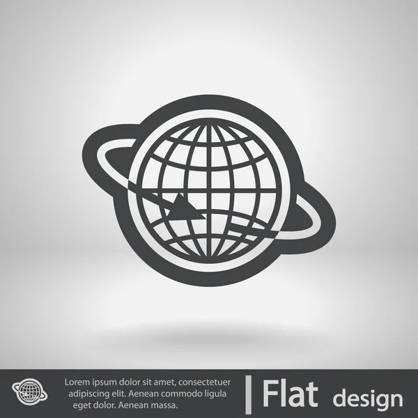 Globe Icon Flat  design — Stock Vector