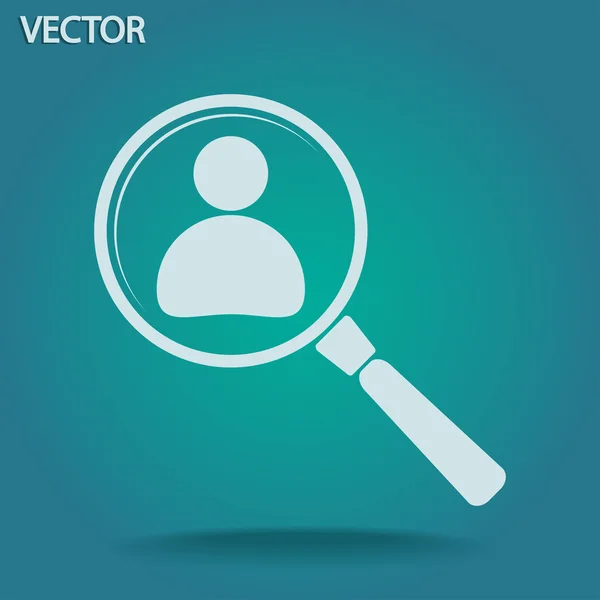 Buscando un icono de búsqueda de empleados — Vector de stock