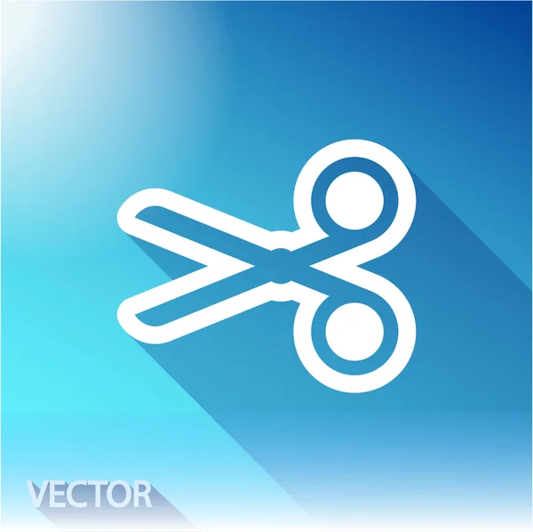 Tijeras Icono plano — Vector de stock