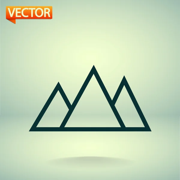 Montañas icono de diseño — Vector de stock